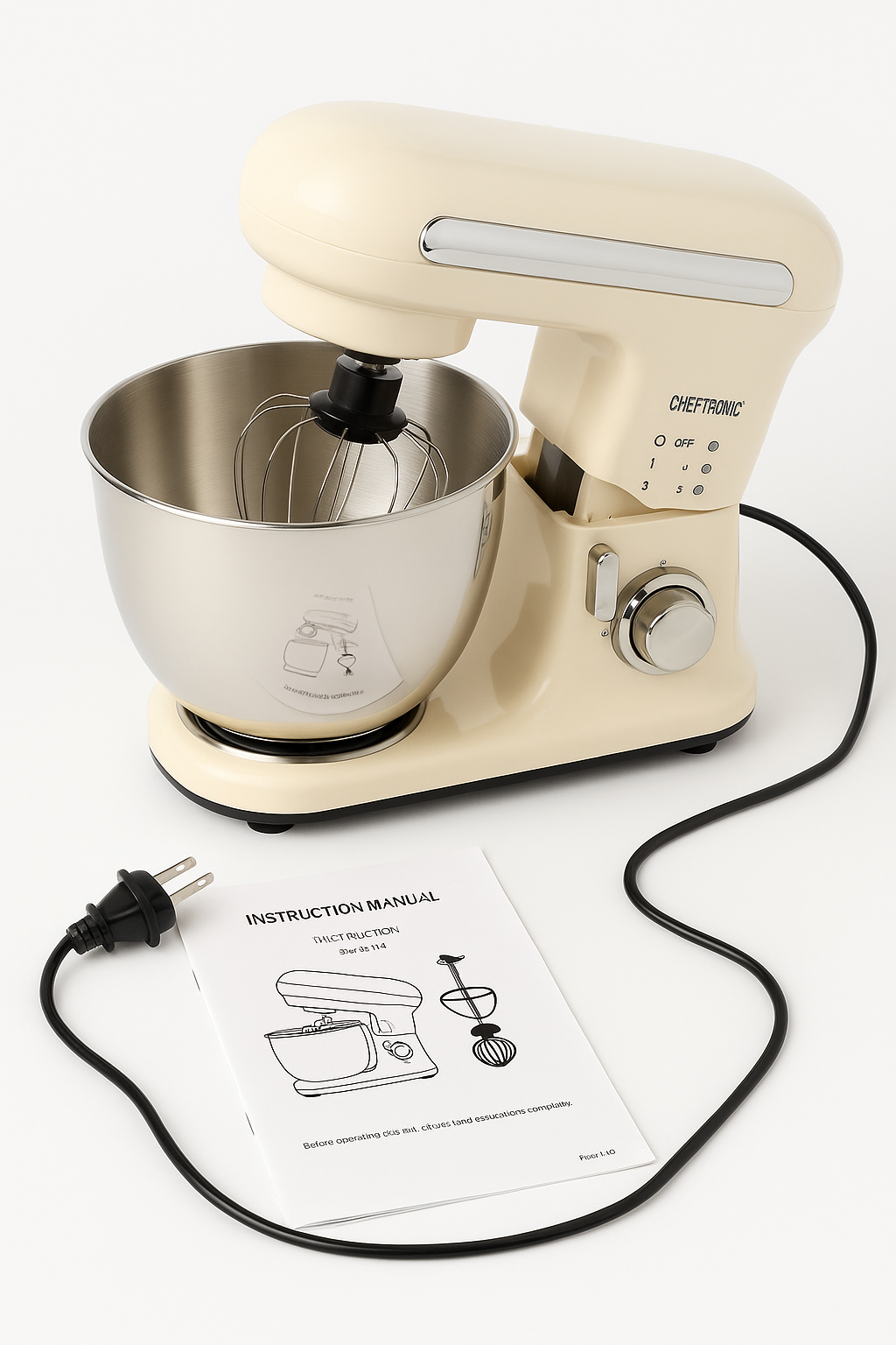 Cheftronic 4.2 Qt Stand Mixer – 6-Speed Kitchen Mixer with Stainless Steel Bowl