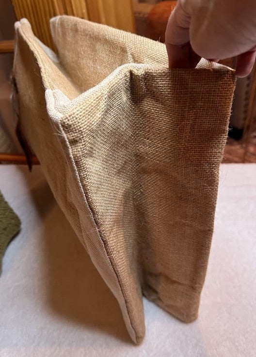 “ESCAPE” Jute Tote Bag with Leather Handles – Rustic Travel Bag | Beach • Market • Everyday Carry