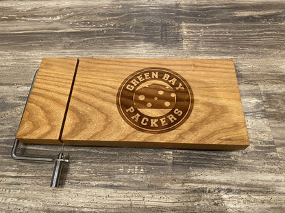 Board 07.30.10 Green Bay Packers Engraved Cheese Slicer Board | Timber to Table