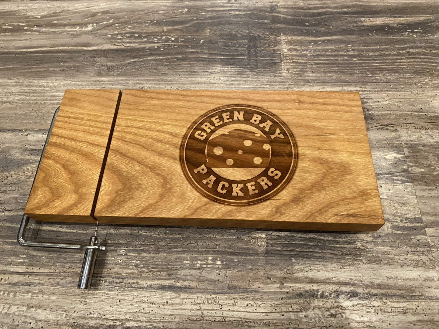 Handcrafted Green Bay Packers Cheese Slicer Board | Artisan Hardwood Gift 07.30.10