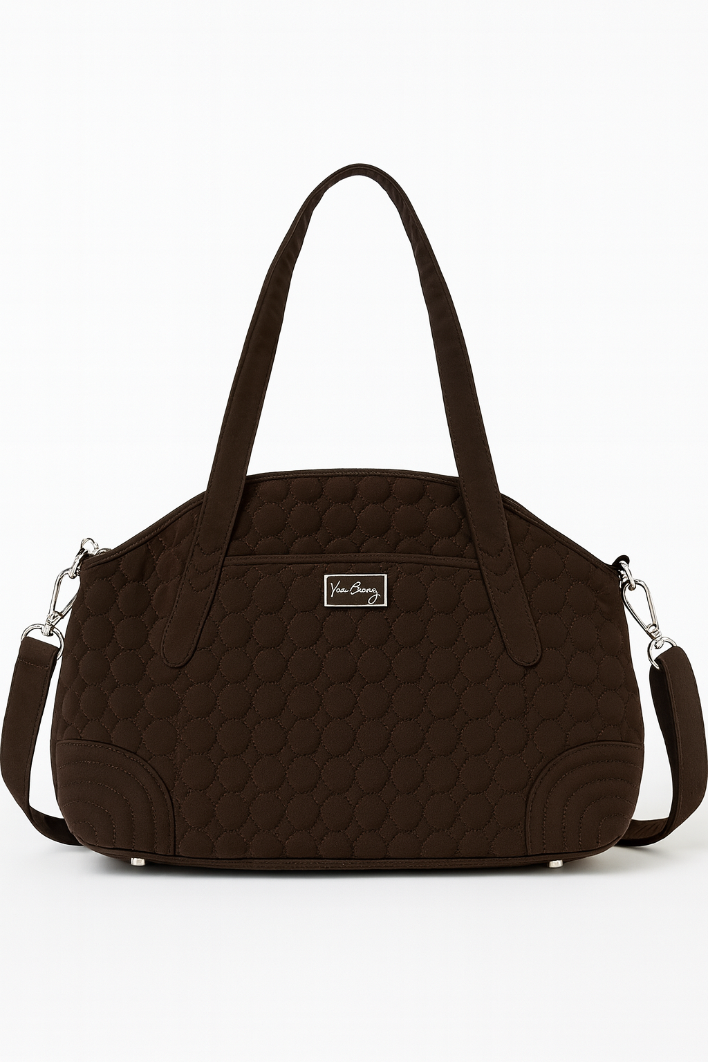 Vera Bradley Black Quilted Glenna Satchel Shoulder Bag