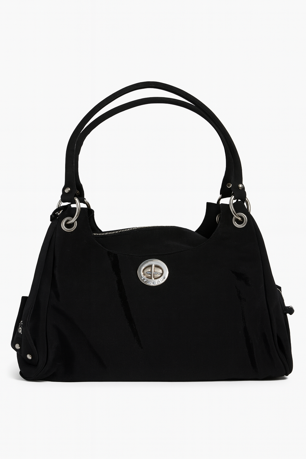 Baggallini Black Nylon Convertible Shoulder Bag – Lightweight Travel Tote