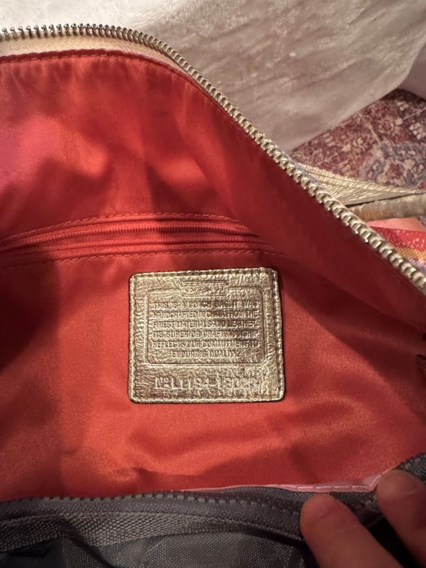 Authentic Pre-Owned Coach Poppy Cream Signature C Purse 19023 – Multicolor Designer Handbag, Tote, Satchel