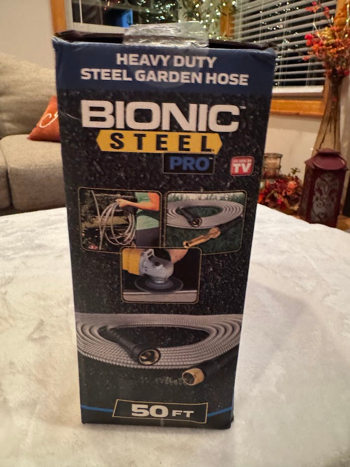 New Bionic Steel Pro 50ft Heavy Duty Steel Garden Hose – Kink-Resistant, Durable & Flexible