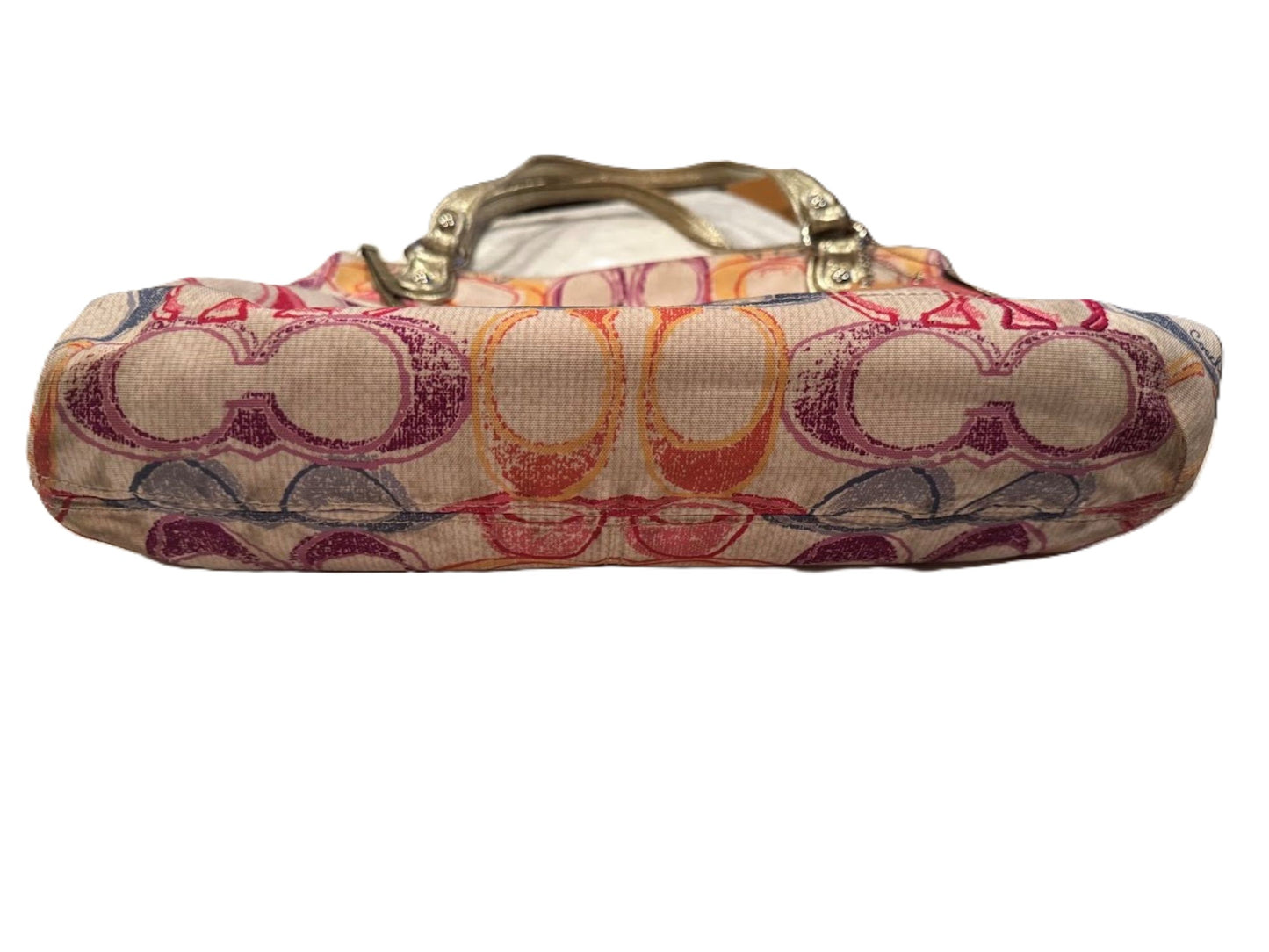 Authentic Pre-Owned Coach Poppy Cream Signature C Purse 19023 – Multicolor Designer Handbag, Tote, Satchel