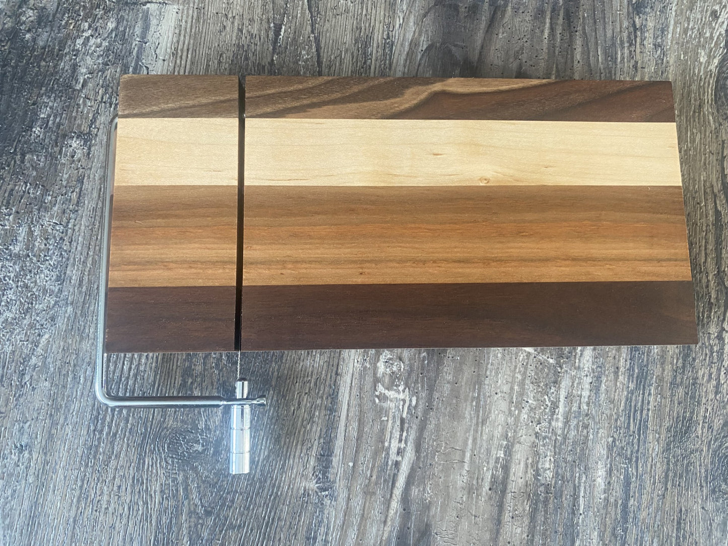 Handcrafted Walnut, Cherry & Maple Cheese Slicer Board – Artisan Timber to Table Collection 07.30.09