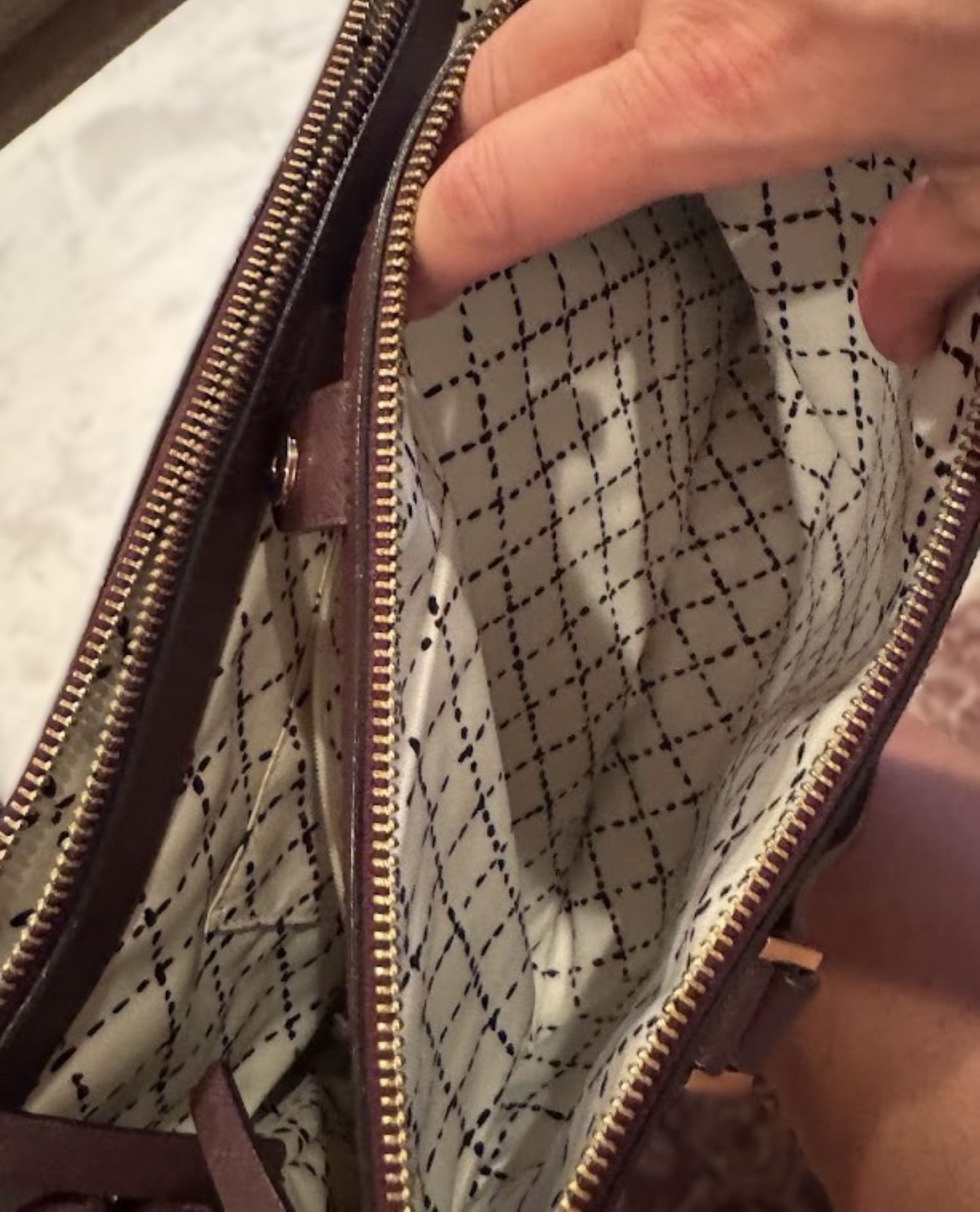 Authentic Pre-Owned Kate Spade Burgundy Briar Newbury Lane Large Tote Bag + Zip Wallet & Organizer | Handbag, Purse, Satchel