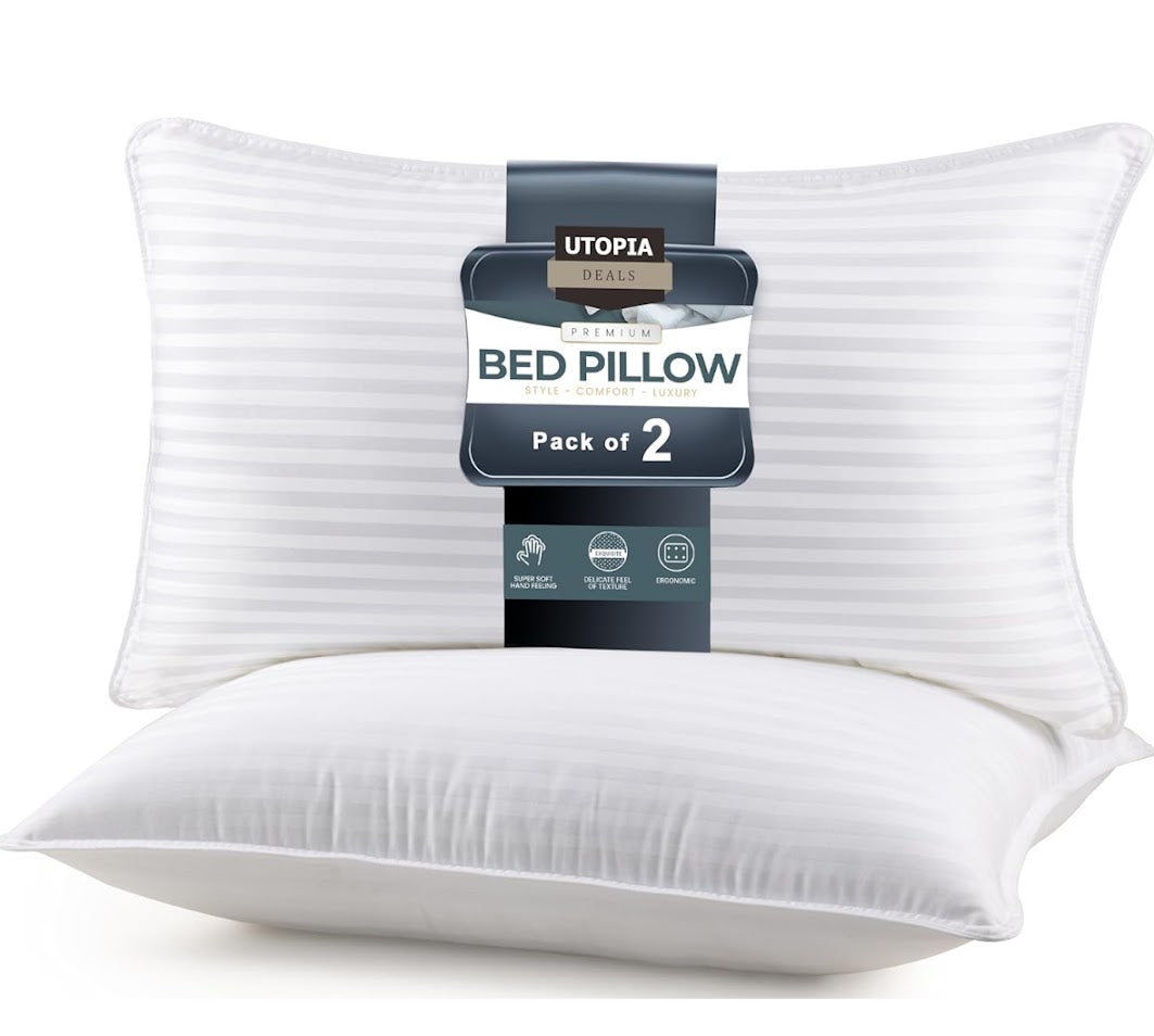 Utopia Premium Bed Pillows — Pack of 2 King Size Pillows