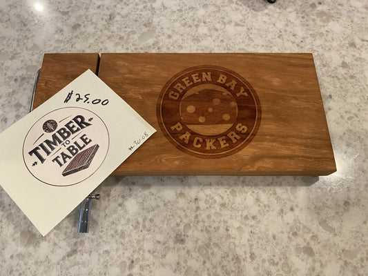 Green Bay Packers Cheese Slicer – Handmade Cherry Wood Board