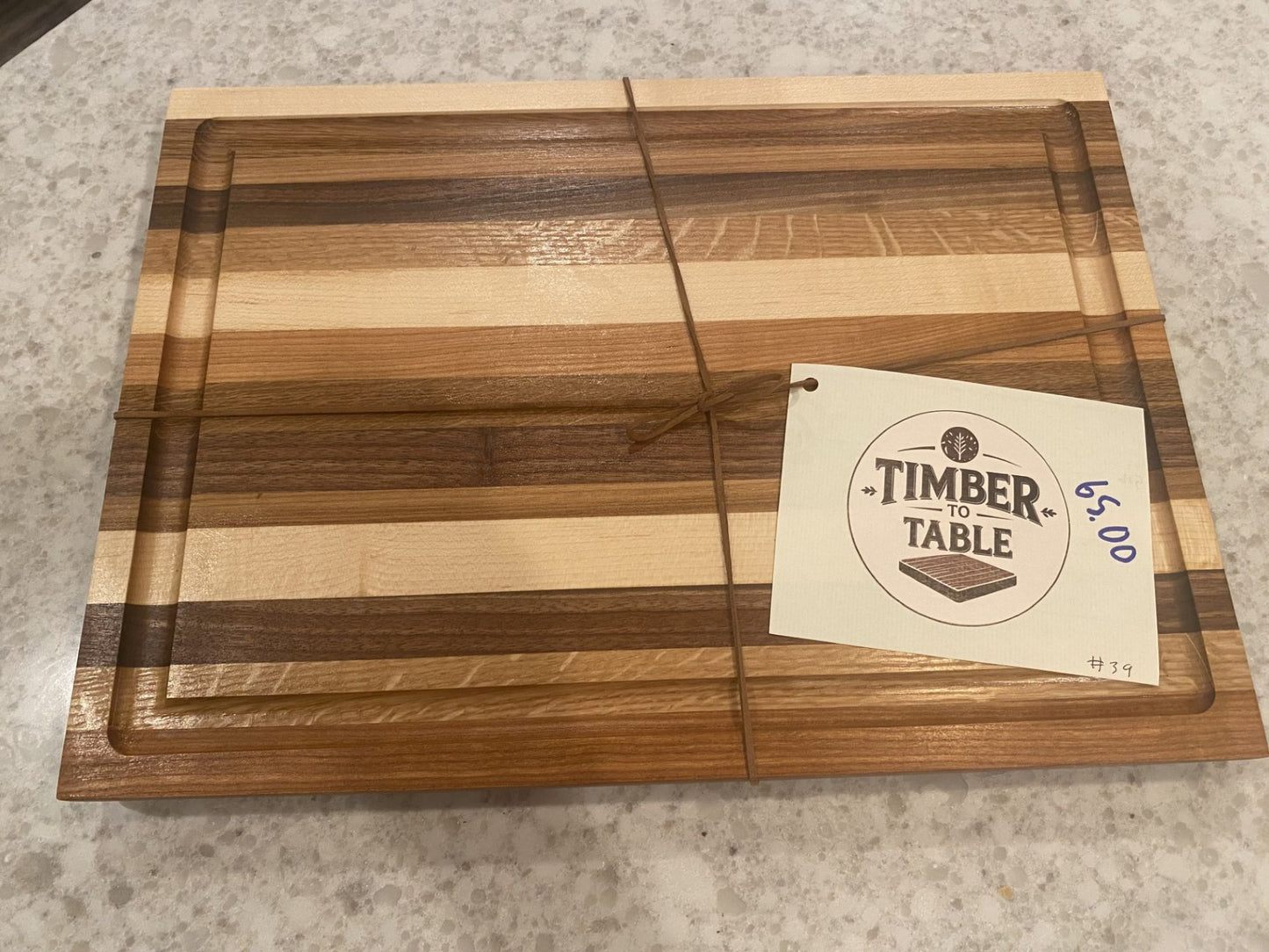 Edge Grain Handmade Cutting Board – Maple, Cherry, Walnut & Oak Wood 07.39 | Kitchen Gift