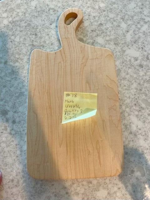 Board 07.18 Maple Paddle Cutting & Serving Board | Style #18