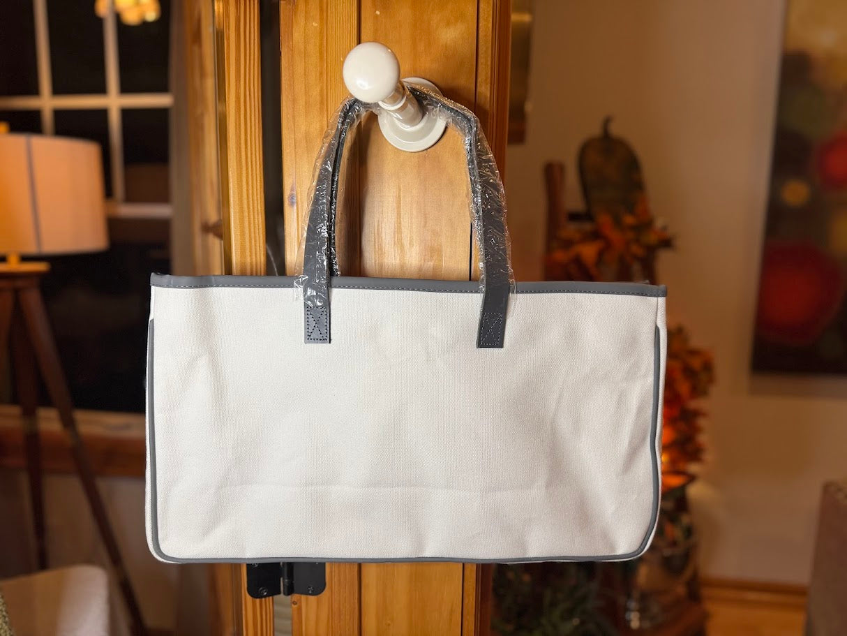 DOGS Over People Canvas Tote Bag – Large Everyday Shoulder Tote for Dog Lovers | Santa Barbara Design Studio