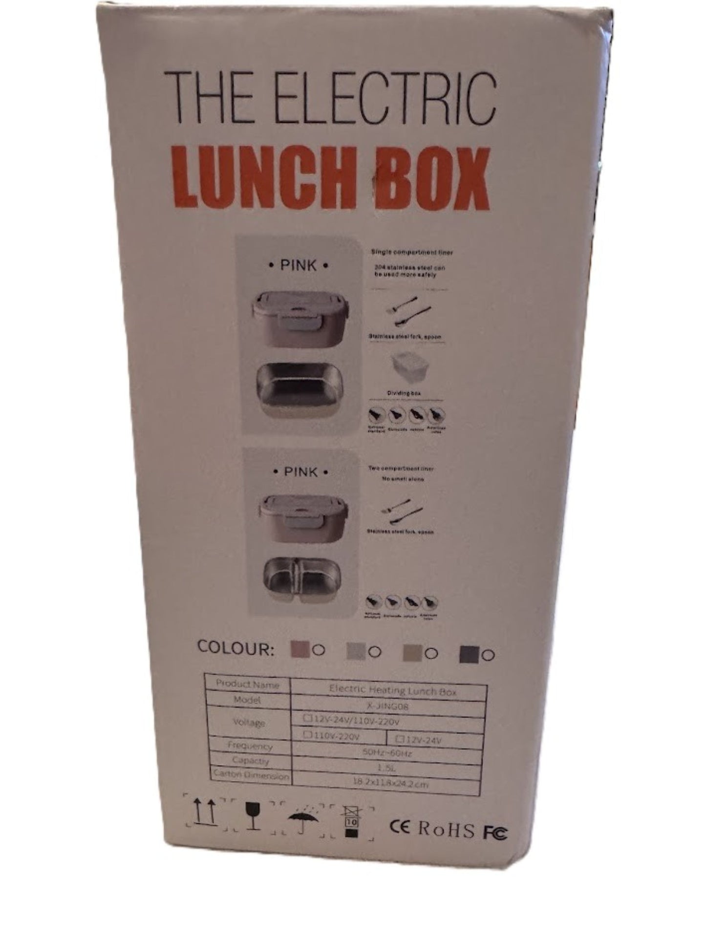 MDHAND Electric Lunch Box – Portable Self-Heating Food Warmer 110V/12V/24V for Work, Car & Outdoors with Lunch Bag New In Box