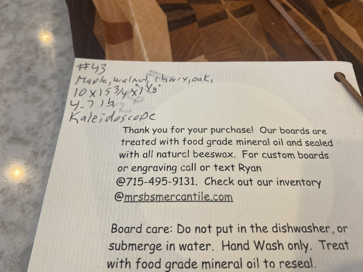 End Grain Cutting Board – Kaleidoscope Pattern | Maple, Walnut, Cherry & Oak | Timber to Table 07.43