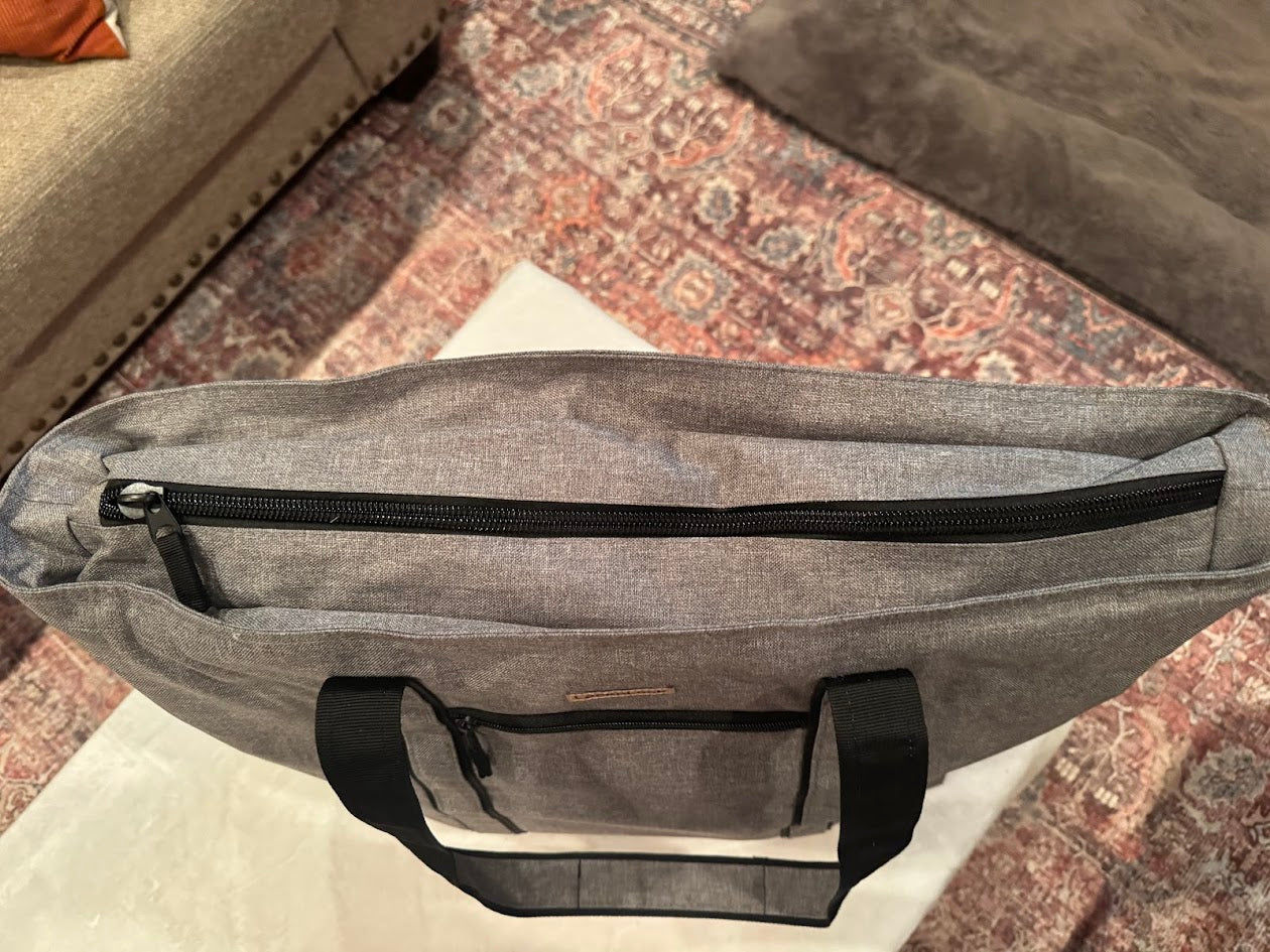 LocknLock Large Gray Insulated Cooler Bag – Thermal Picnic & Potluck Tote for Camping, Beach, or Groceries