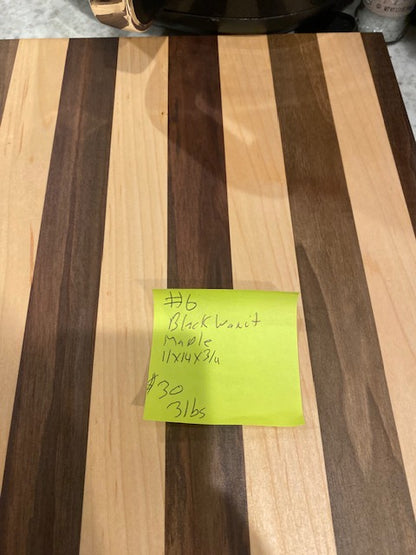 Board 07.06 Black Walnut & Maple Cutting Board | 11” x 14”