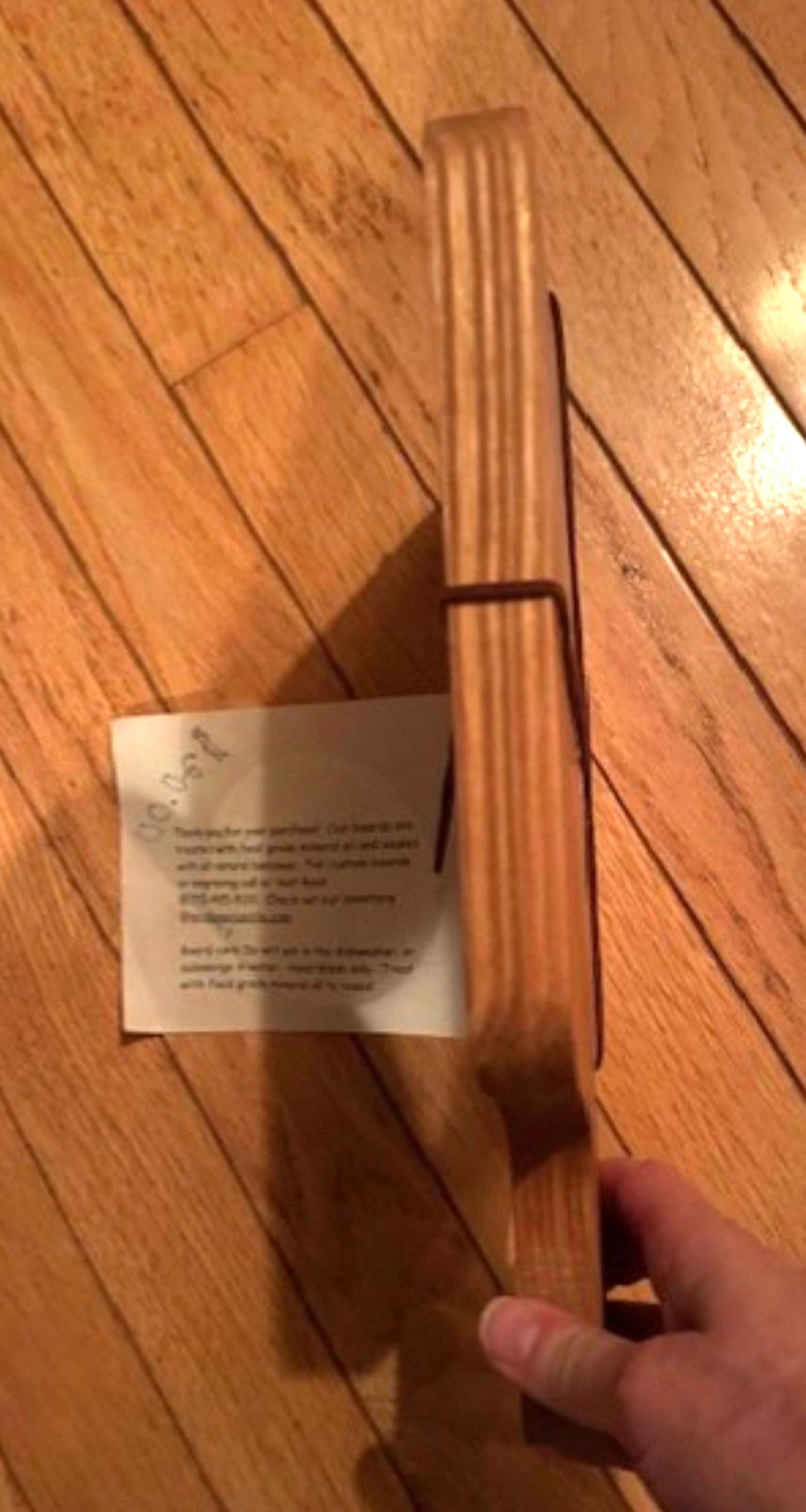 Board 07.16 Small Oak Cutting Board with Puppy Paw Print  Handmade Wood Board