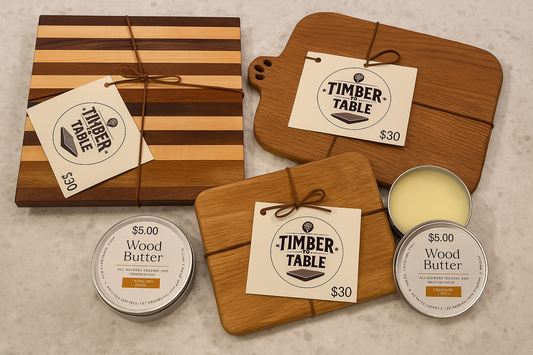 Handmade Wood Cutting Board: Walnut, Cherry, Maple, Oak (11x11x1) 07.36