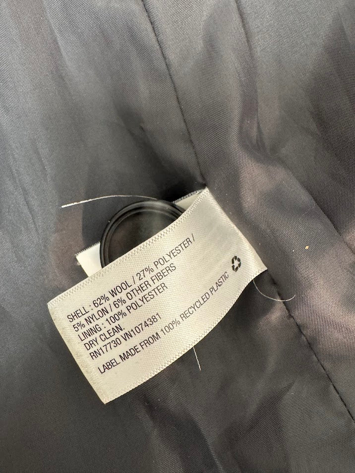 Women’s Merona Gray Peacoat with Black Buttons – Size Small