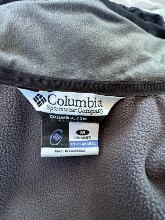Columbia Women’s Interchange Jacket – White Hooded Shell w/ Fleece Liner (Size M)