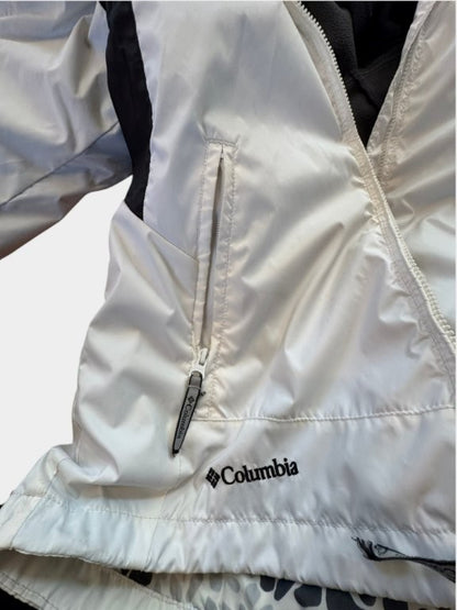 Columbia Women’s Interchange Jacket – White Hooded Shell w/ Fleece Liner (Size M)
