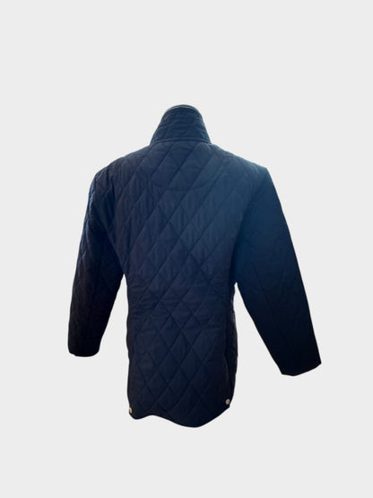 Lands’ End Black Quilted Lightweight Zip Front Jacket Women’s Medium 10-12