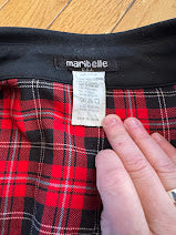 Marbelle Black Military Style Blazer Jacket Women’s Plaid Lined Size 8