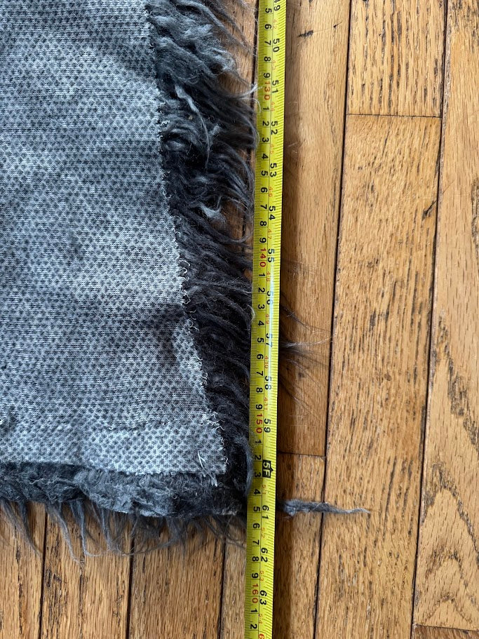 Thick Gray Faux Fur Rug or Throw Blanket – 42x60" Plush Shag Style for Couch or Bed