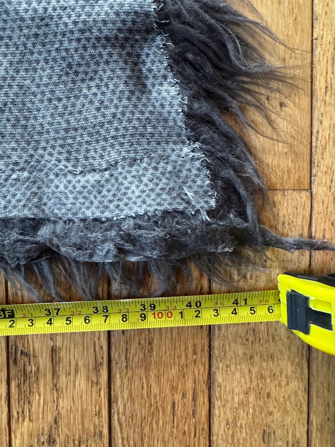 Thick Gray Faux Fur Rug or Throw Blanket – 42x60" Plush Shag Style for Couch or Bed