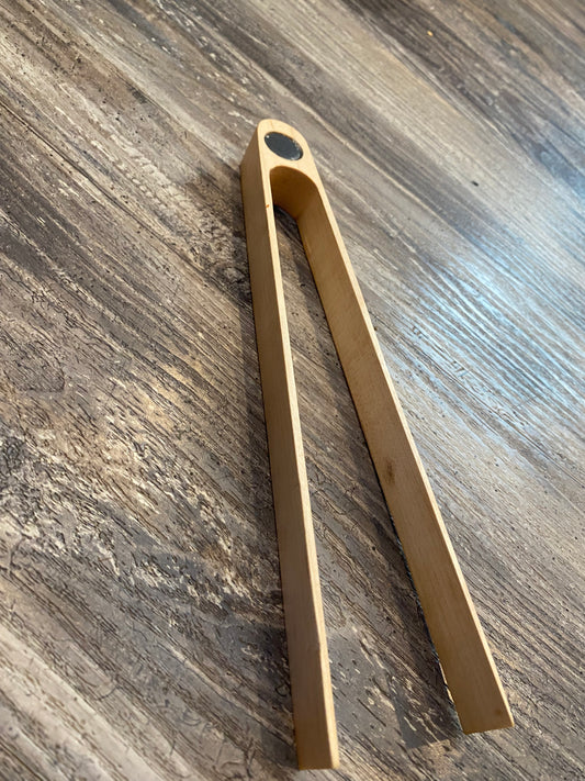 Handcrafted Maple Wooden Tongs | Lightweight Kitchen & Serving Utensil (07.40.01)