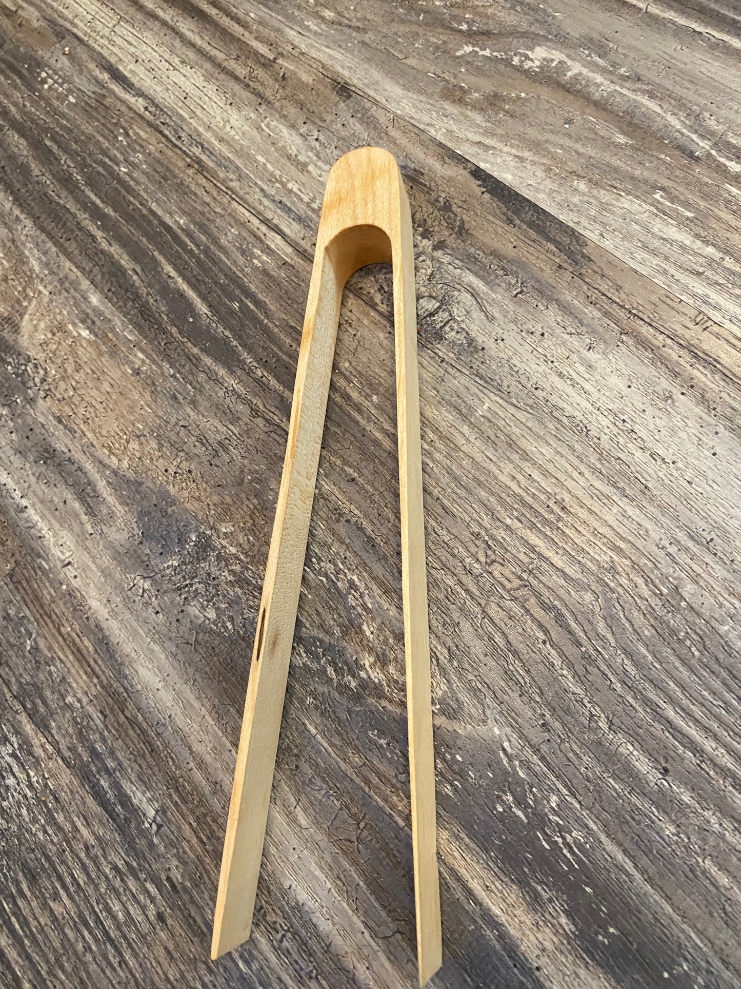 Handcrafted Maple Wooden Tongs | Lightweight Kitchen & Serving Utensil (07.40.01)
