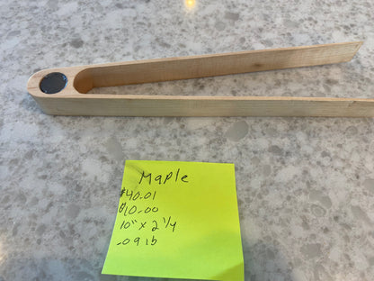 Handcrafted Maple Wooden Tongs | Lightweight Kitchen & Serving Utensil