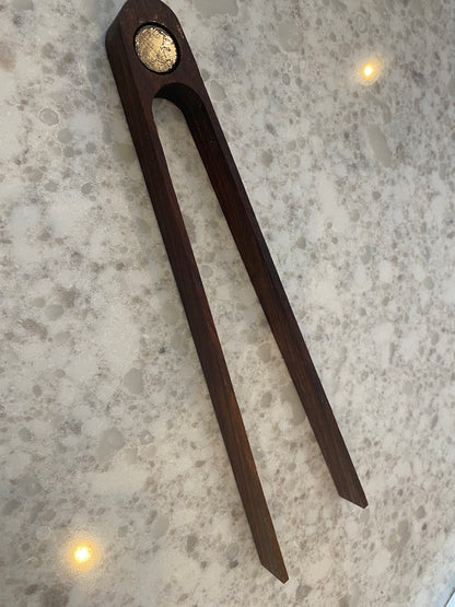 Handcrafted Walnut Wooden Tongs | Artisan Kitchen & Serving Utensil