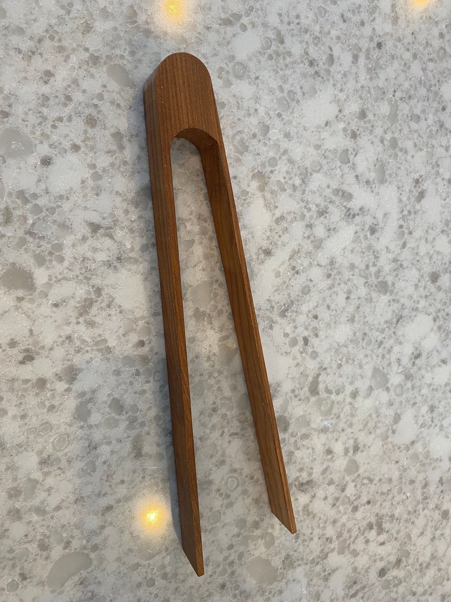 Handcrafted Cherry Wooden Tongs | Artisan Serving & Kitchen Utensil (07.40.03)