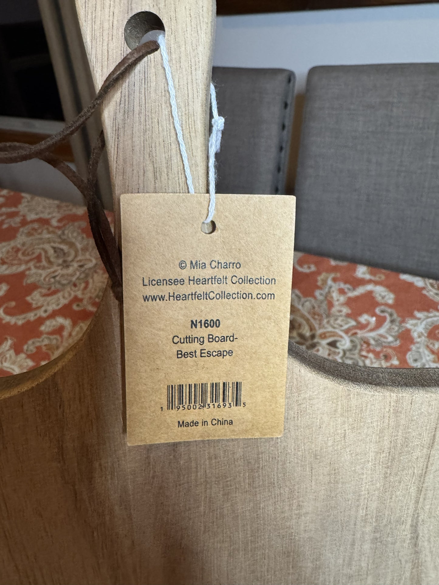 Rustic “B.E.A.C.H. – Best Escape Anyone Can Have” Decorative Cutting Board