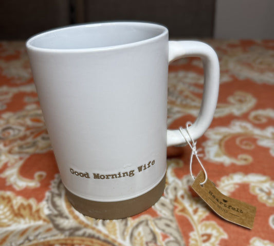 Good Morning Wife Mug – 17 oz Ceramic Coffee Cup | Heartfelt Gift for Her