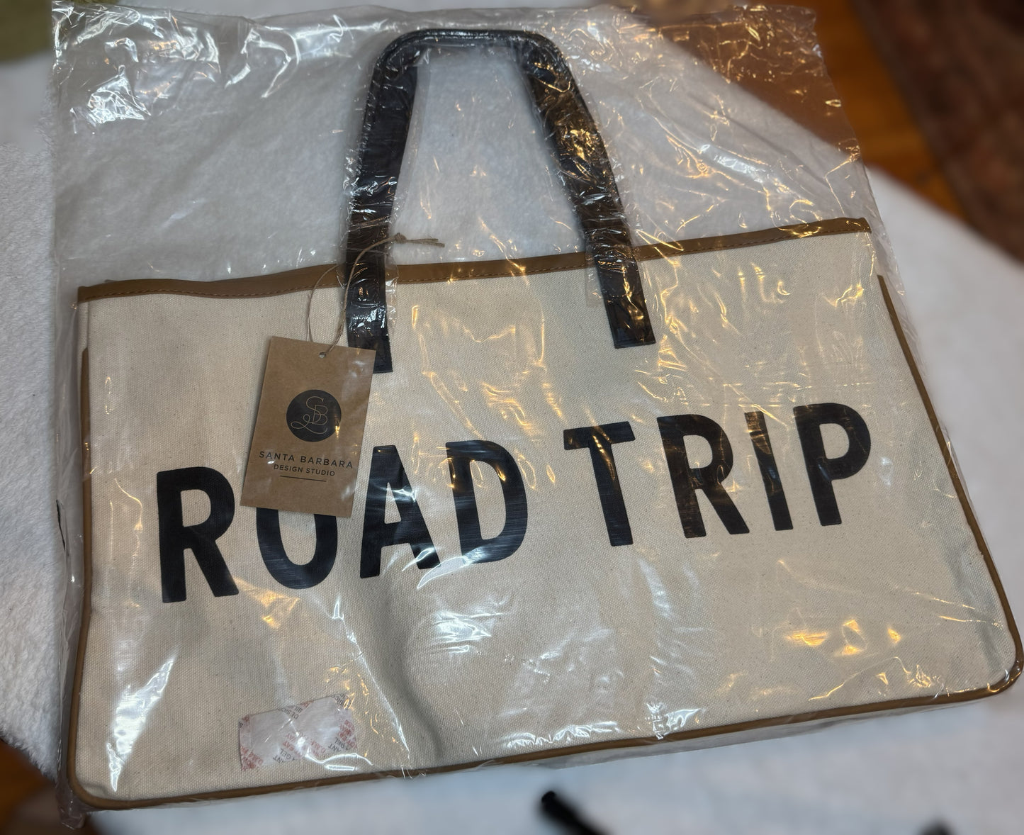 “Road Trip” Canvas Tote – 20" x 11" x 6" | Durable Travel & Everyday Bag | Brand New