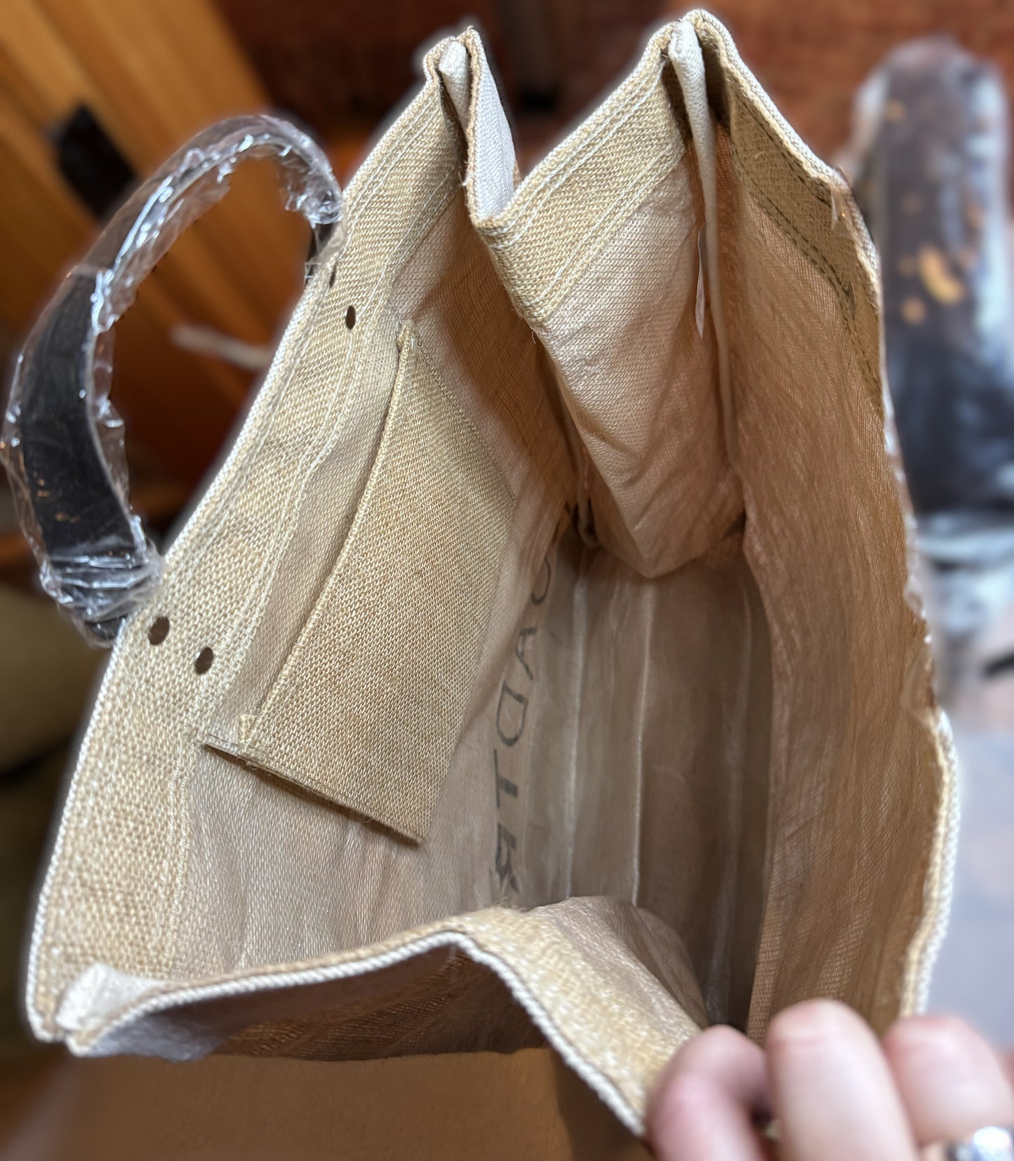 “Road Trip” Farmer’s Market Tote – Natural Jute & Canvas Bag | Travel, Errands & Everyday Use