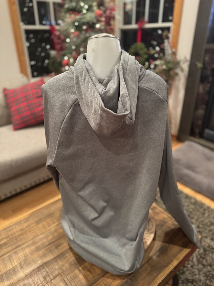 Men’s Nike Pullover Hoodie Gray & Black – Size L