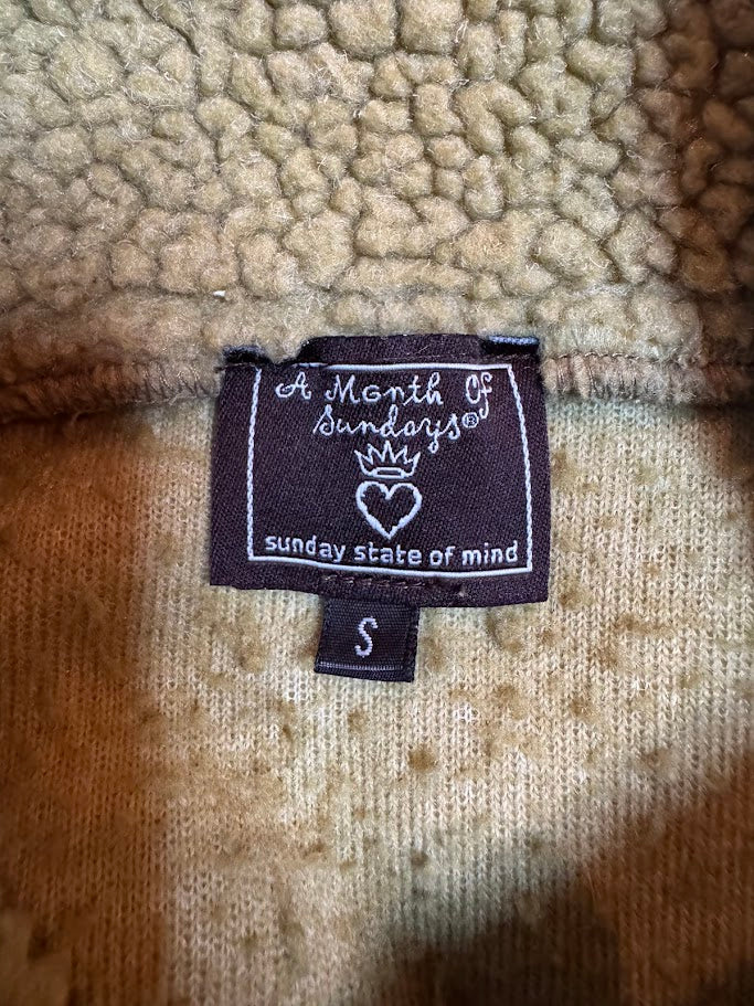 A Month of Sundays Sherpa Fleece Pullover – Cozy Textured Mock Neck – Size Small