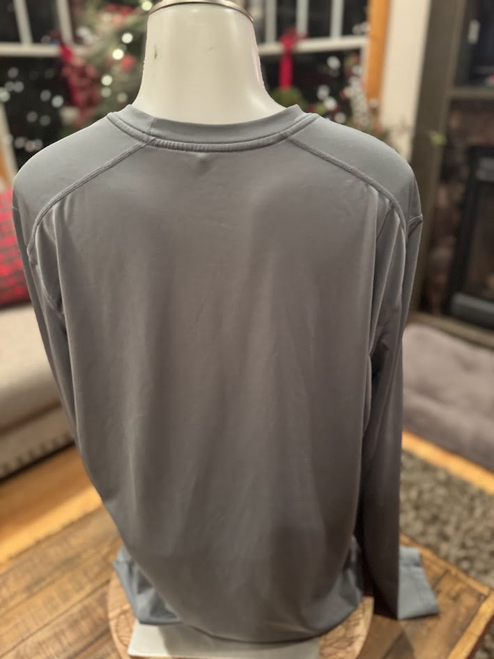 Men’s Nike Dri-FIT Long Sleeve Tee – Size Large | Gray & Black Performance Shirt