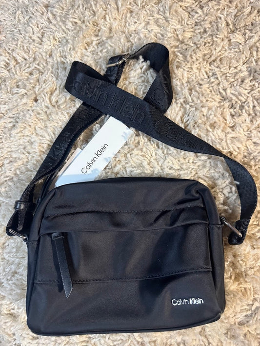 Calvin Klein Black Nylon Crossbody Bag - Unisex Travel Purse