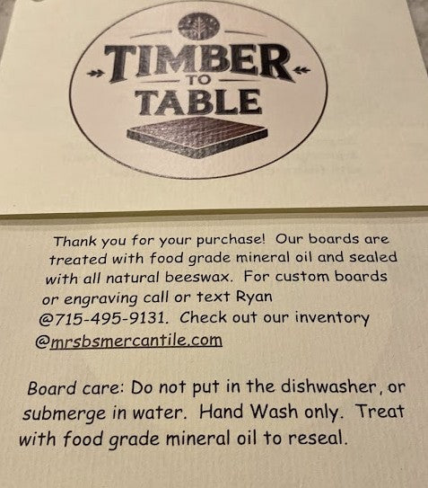 Handmade Walnut, Maple, Cherry & Oak Cutting Board – 11.75” x 17.5” Edge Grain – Timber to Table | Gift-Ready 07.41