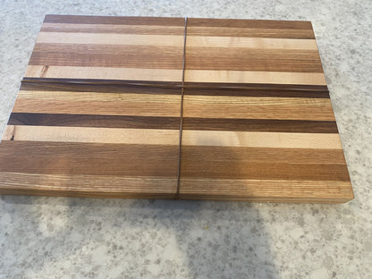 Board 07.41 Handmade Walnut, Maple, Cherry & Oak Cutting Board – 11.75” x 17.5” Edge Grain – Timber to Table | Gift-Ready