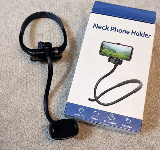Hands Free Flexible Neck Phone Holder Stand Universal 360° Rotating Mount