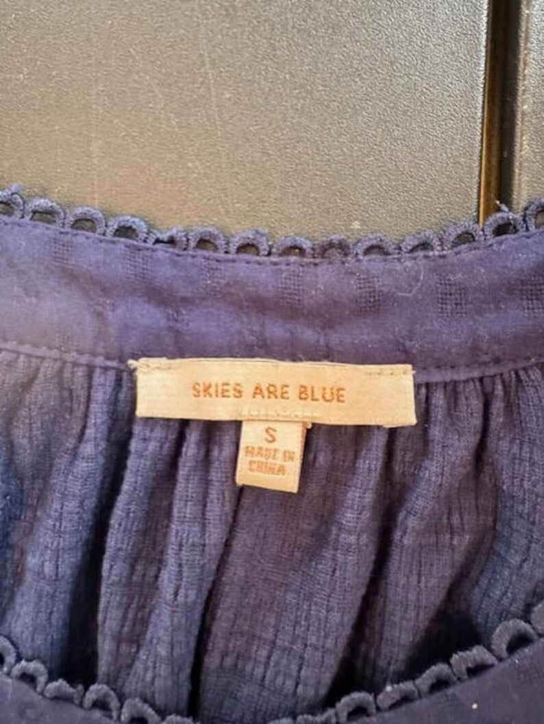 Navy Summer Blouse for Women | Lightweight & Breathable Cotton Blouse