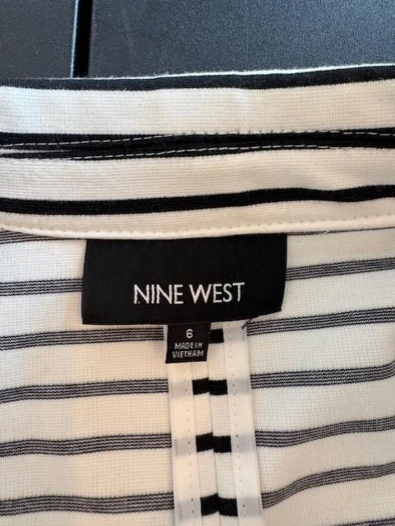 Nine West Striped Blazer | Women’s Career Style Jacket Size 6