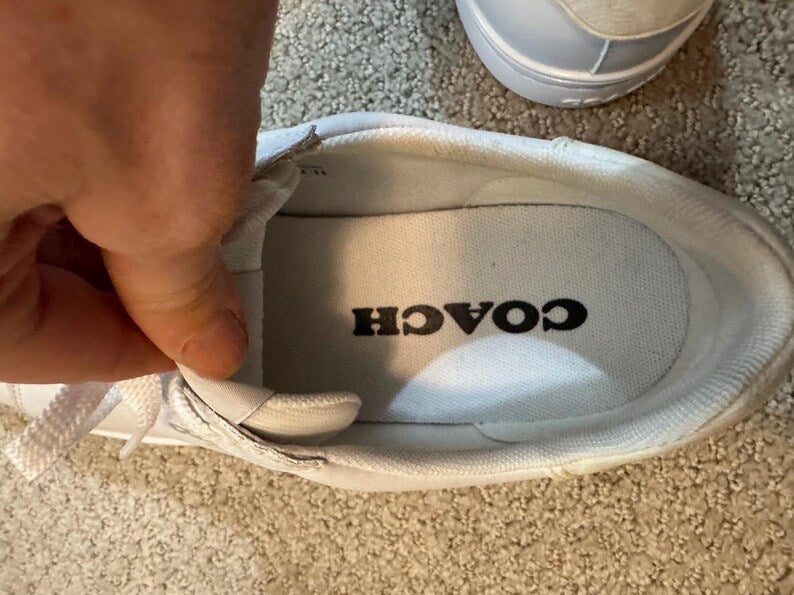 Coach White Leather Men’s Size 11.5 Sneakers Shoes