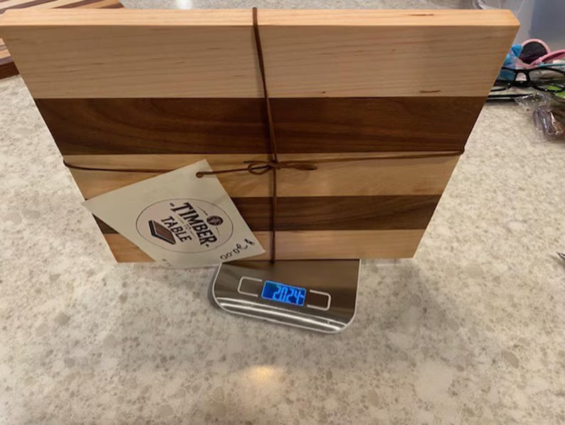 Maple and Walnut Cutting Board – Handmade Small Charcuterie & Serving Board, Food-Safe Finish | Timber to Table