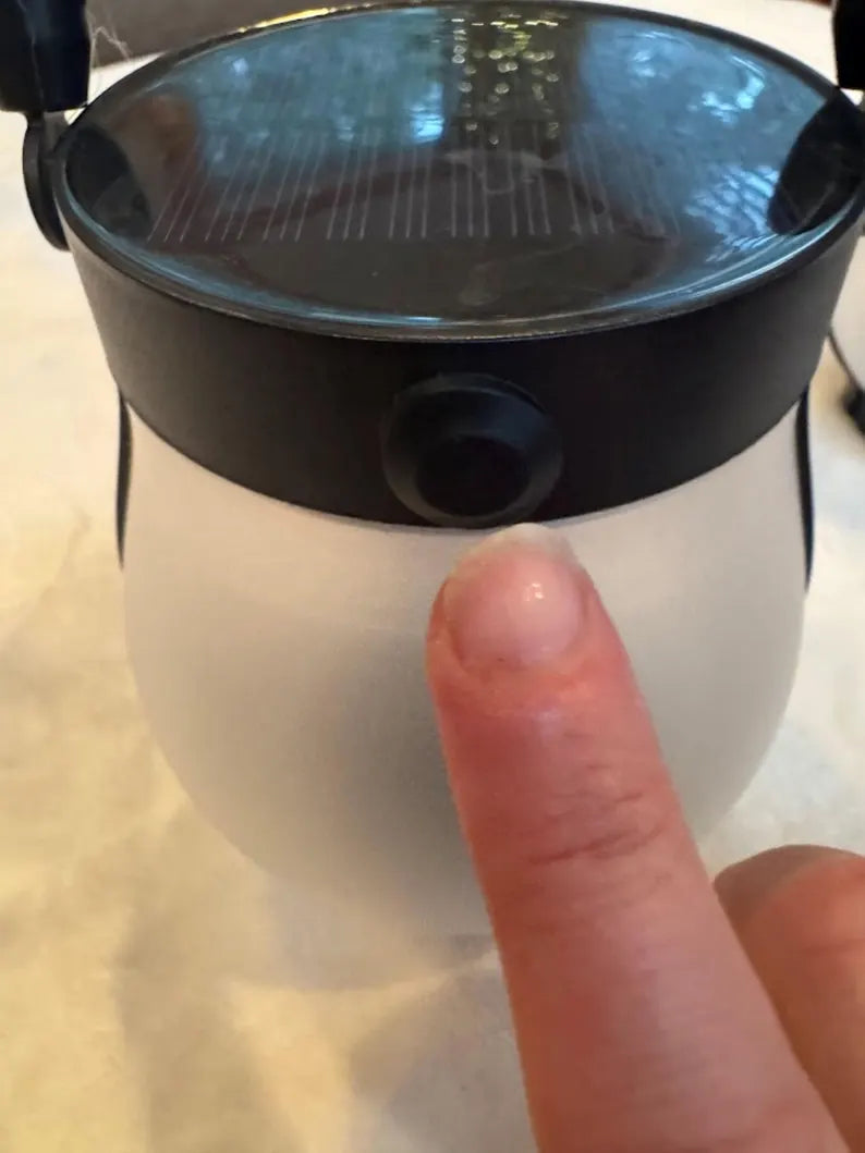 Waterproof Solar Lantern with Dancing Flame & Hemp Rope